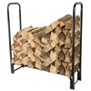 Pure Garden 4-Foot Firewood Storage Rack, Black 50-124